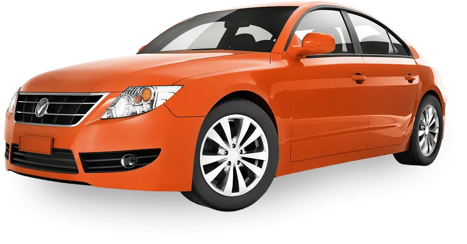 Orange vehicle graphic